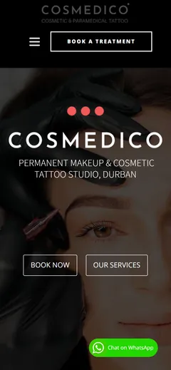 Cosmedico mobile website design by Squirrel Media
