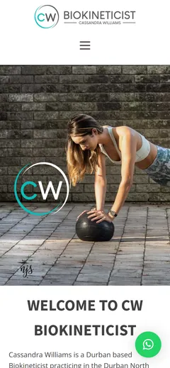CW Biokineticist mobile website design by Squirrel Media