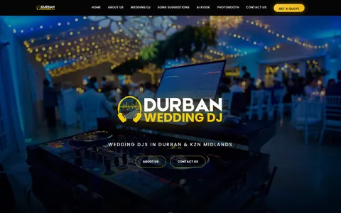 Durban Wedding DJ website design by Squirrel Media – wedding DJs in Durban & the KZN Midlands