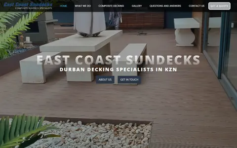 East Coast Sundecks website design by Squirrel Media – decking specialists in Durban, KZN