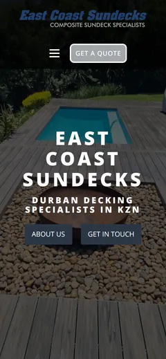 East Coast Sundecks mobile website design by Squirrel Media