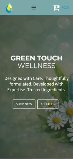 Green Touch Wellness mobile website design by Squirrel Media
