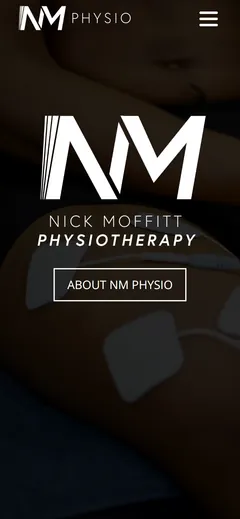 Nick Moffitt Physiotherapy mobile website design by Squirrel Media