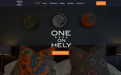 One On Hely website design by Squirrel Media – bed and breakfast in Mtunzini