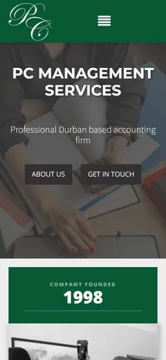 PC Management Services mobile website design by Squirrel Media