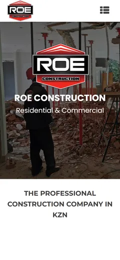 Roe Construction mobile website design by Squirrel Media